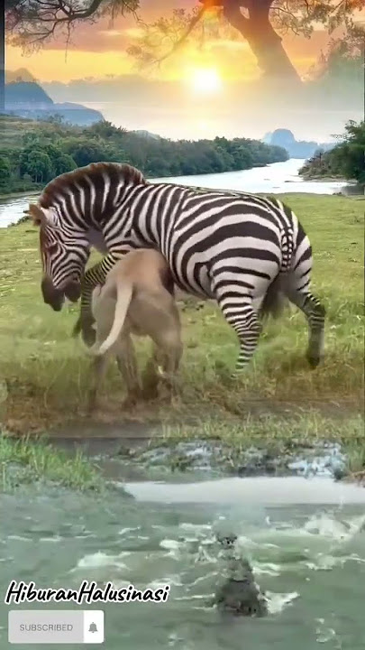 SINGA VS ZEBRA VS BUAYA: PERTARUNGAN SENGIT DI BAWAH MENTARI TERBENAM 🦁🐊🦓