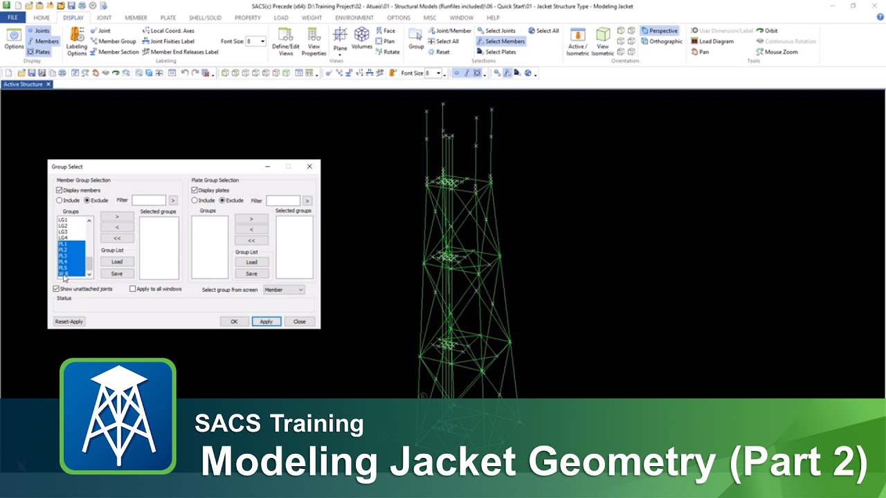 Modeling Jacket Geometry in SACS (Part 2)