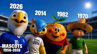 All FIFA World Cup Mascots 1958-2026! | UPDATED | 3D Animation