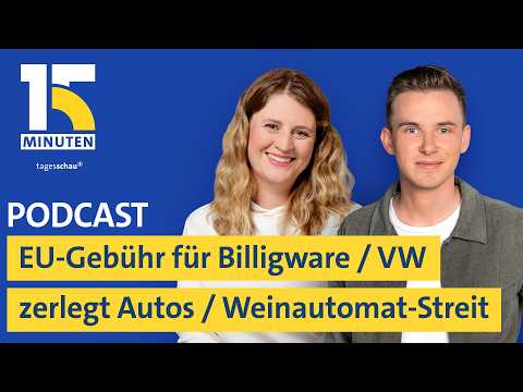 Zugunglück Spanien/ EU-Gebühr für Billigware/ VW zerlegt Autos/ Streit um Weinautomat | "15 "Minuten