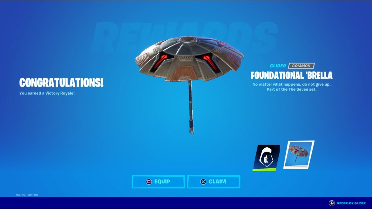 Fortnite Victory Umbrella Chapter 2 Season 6 New Fortnite Chapter 2 Season 6 Foundational Brella Winners Umbrella Season 16 Victory Royale Youtube