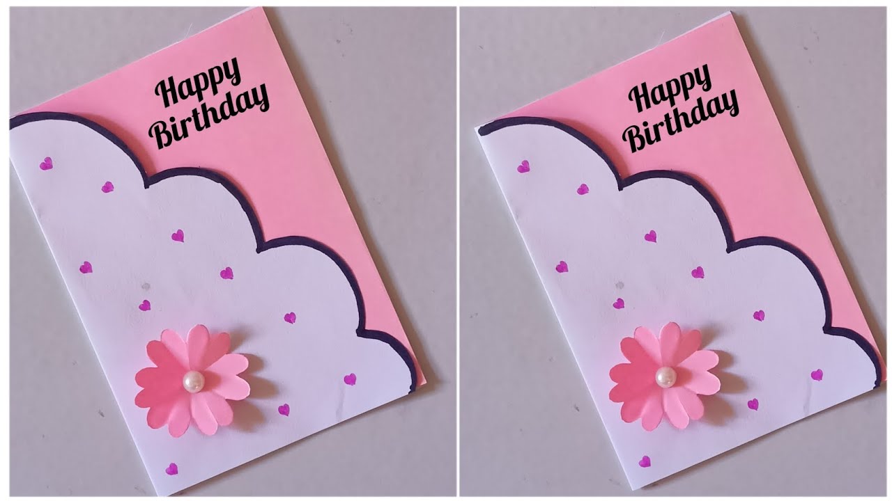 How to make birthday greeting card/ DIY - Birthday Card /Happy Birthday ...