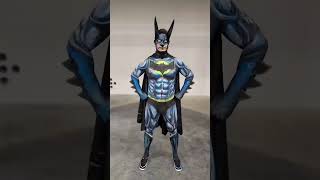 Body painting Batman transformation model paint . . #bodypainting #batman #supercon #makeup