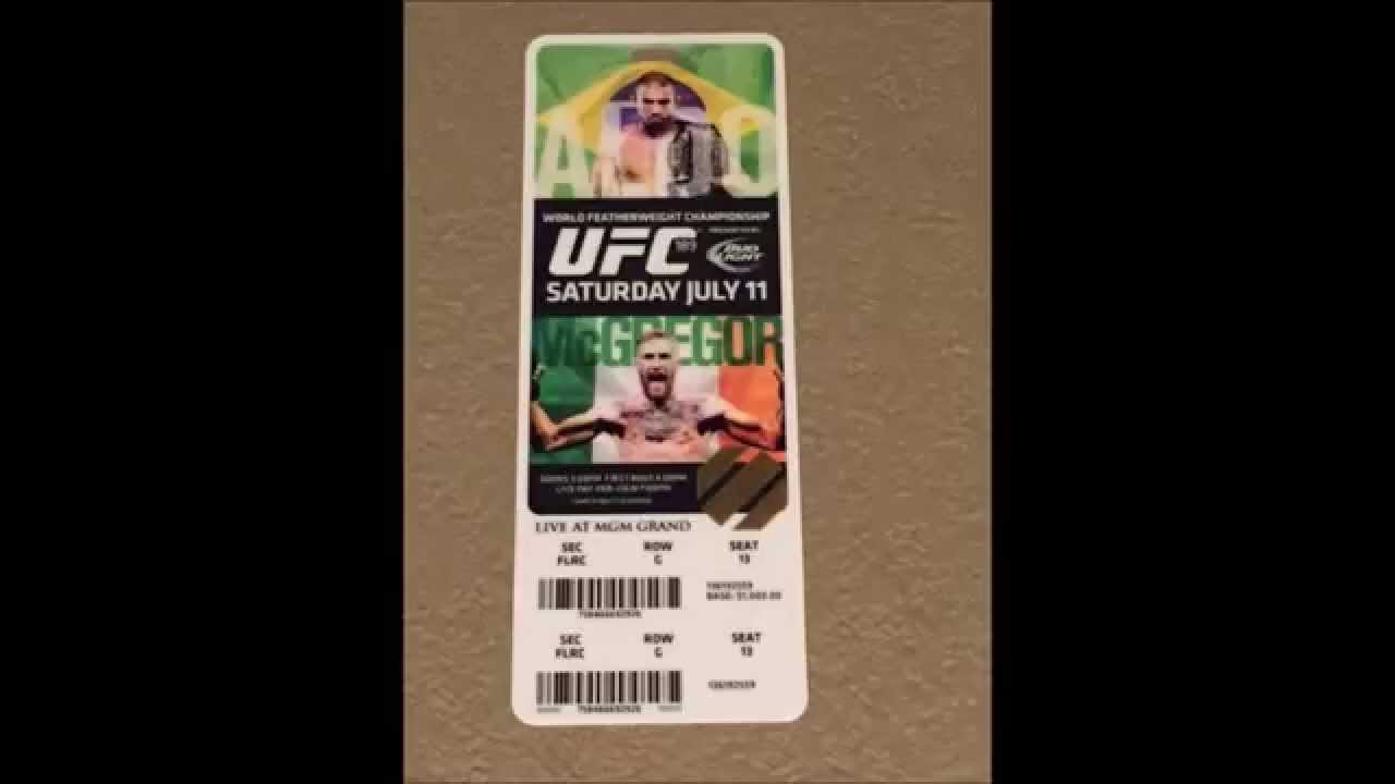 Ufc1 Official Ticket Ufc Boxing Memorabilia Youtube