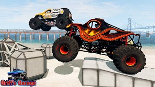 INSANE MONSTER TRUCK RACING #6 | City Racing, Crashes, and Freestyle Tournament - BeamNG Drive screenshot 4