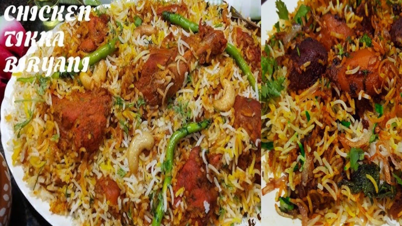 Chicken Tikka Dum Biryani / Tikka Biryani restaurant Style / Double Layer Special Tikka Biryani 