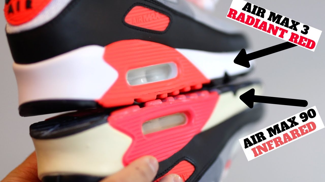 THE BEST Air Max OG IS BACK!! Air Max 3 Radiant Red vs 'Air Max 90  Infrared'! - YouTube