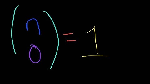 SHOW THAT "n choose 0" is equal to one #combination #permutation #mathematics  #binomial