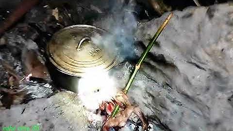 Cô đơn một mình vào rừng đặt bẫy thú và kiếm ăn