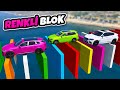 Lüks 4x4 Arabalar Renkli Blok Parkurunda - GTA 5