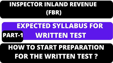 inspector inland revenue descriptive test syllabus | inspector inland revenue descriptive test|| FBR
