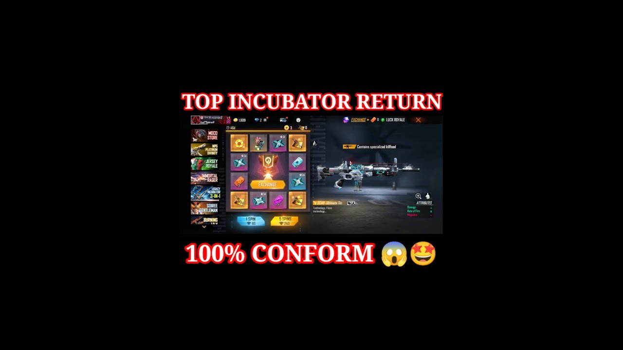 NEXT INCUBATOR RETURN | NEW INCUBATOR FREE FIRE 2022 | FF UPCOMING INCUBATOR | FREEFIRE NEW EVENT