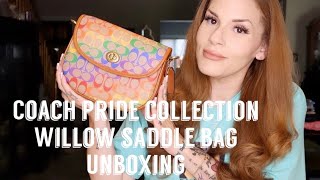 LUXURY DESIGNER UNBOXING: COACH 2022 PRIDE COLLECTION "WILLOW SADDLE BAG" BZZAGENT REVIEW