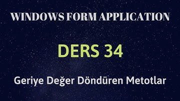 C# Geriye deger Döndüren Metotlar