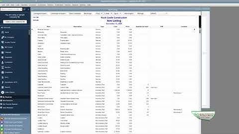 QUICKBOOKS TUTORIALS 04 10 Create A Report Using The Custom Fields For Inventory Items