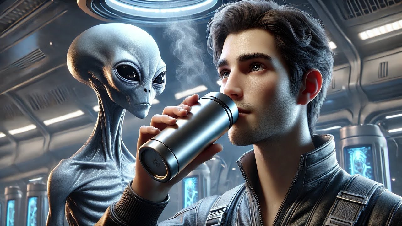 Aliens Observed the Human Drinking Toxic Liquid, He Explained, "It's ...