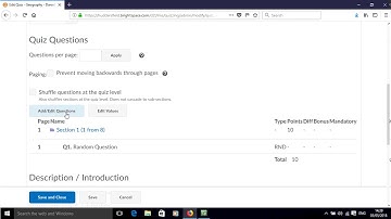How to build a test in Brightspace - old version
