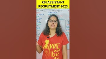 RBI ASSISTANT 2023 NOTIFICATION is OUT for 450 Posts | #mrani01 #jobhunting #bank  #rbi