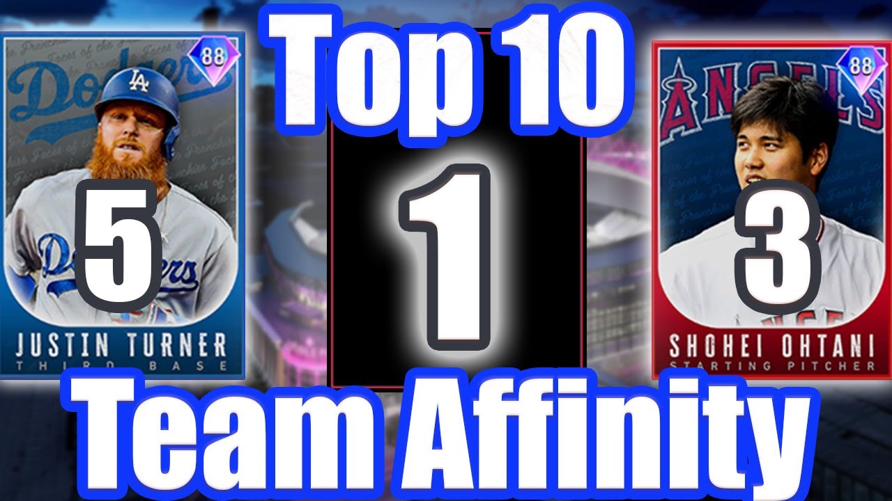 Top 10 Team Affinity Cards in MLB The Show 20 Diamond Dynasty YouTube