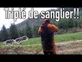 UNE BATTUE DE DINGUE !! Triplé de sanglier