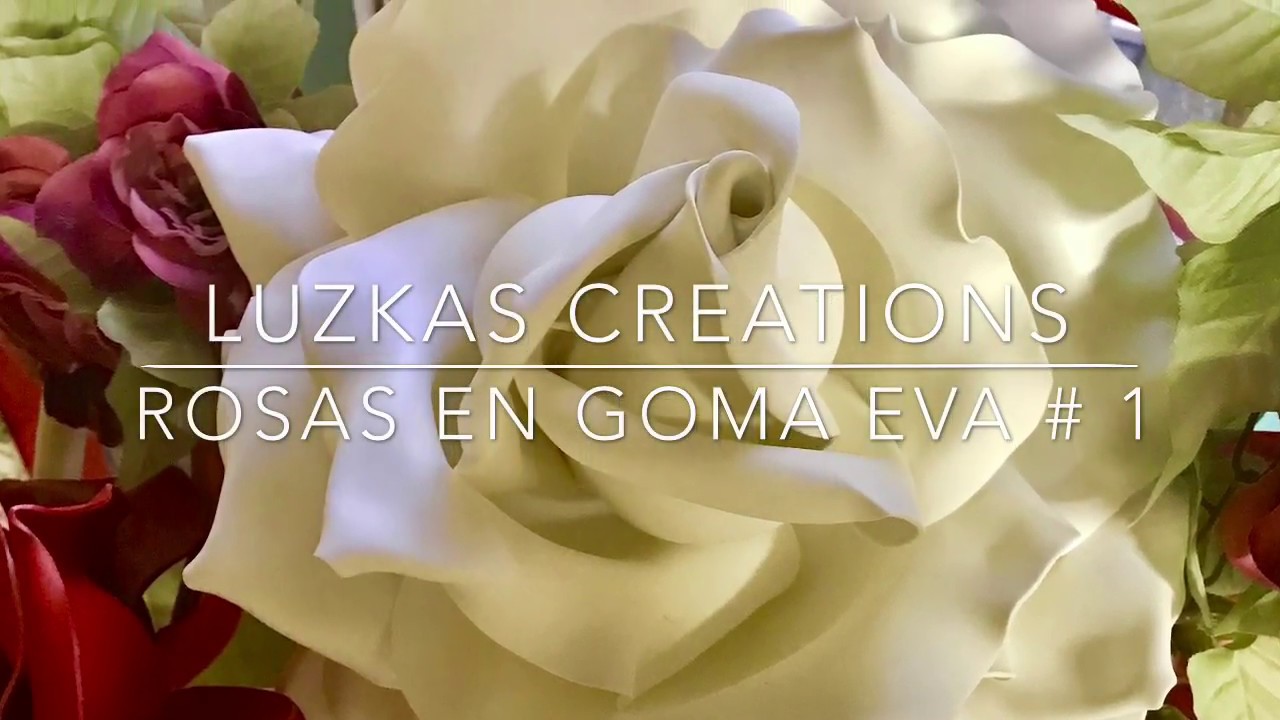 ROSAS EN GOMA EVA# 1/FOAMY/LUZKASCREATIONS
