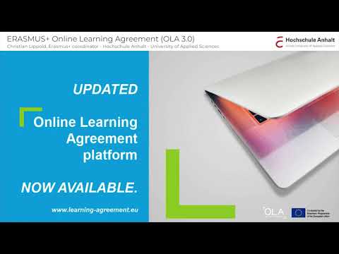Tutorial - Erasmus Online Learning Agreement (OLA 3.0) - English | Anhalt University