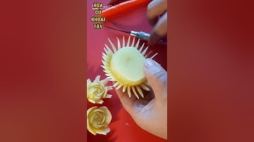 Trà hoa nhài là trà gì ? tỉa hoa từ khoai tây như thế này là như thế này này #shorts