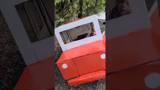 Fireman Sam In Cardboard Bus