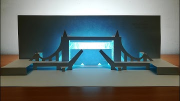 Make Pop Up Card｜Tower Bridge｜Kirigami｜Paper Art｜Architecture Bridge｜Hobby Knife