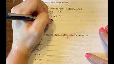 Nomenclature: Ionic Compounds with Transition Metals (Variable Charge)