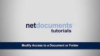 Modify Access Of A Single Document Or Folder