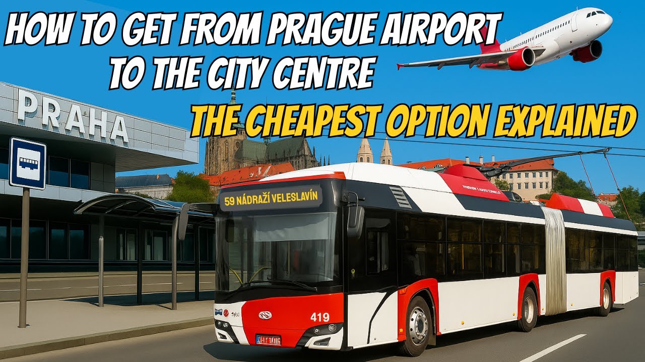 Cheapest Way from Prague Airport to City Centre via Trolleybus 59 & Metro | Full Step-by-Step Guide