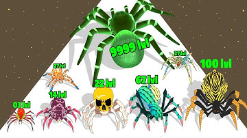 Spider Evolution Runner - Level Up Last Spider Max Level Gameplay