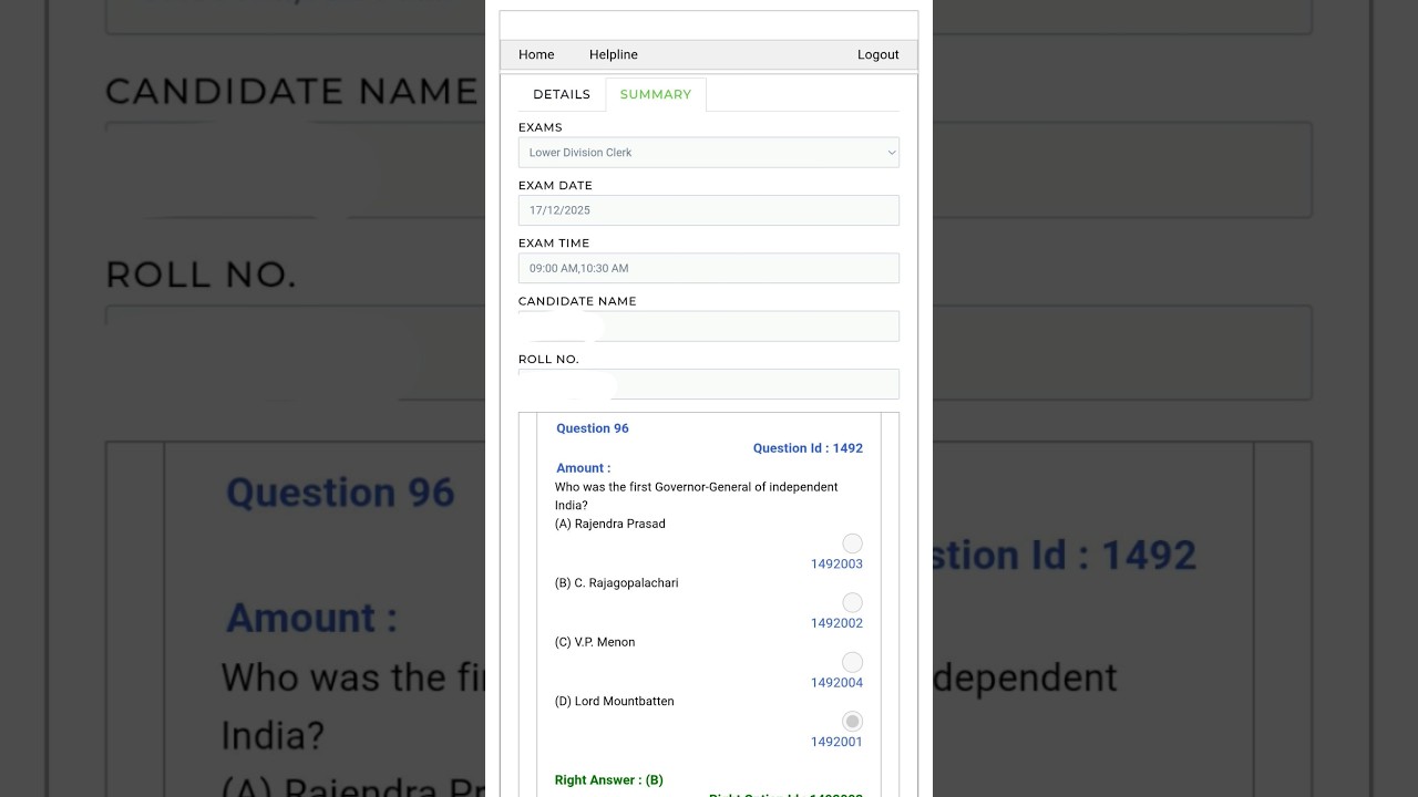 CCRH LDC Answer Key Objection Questions 