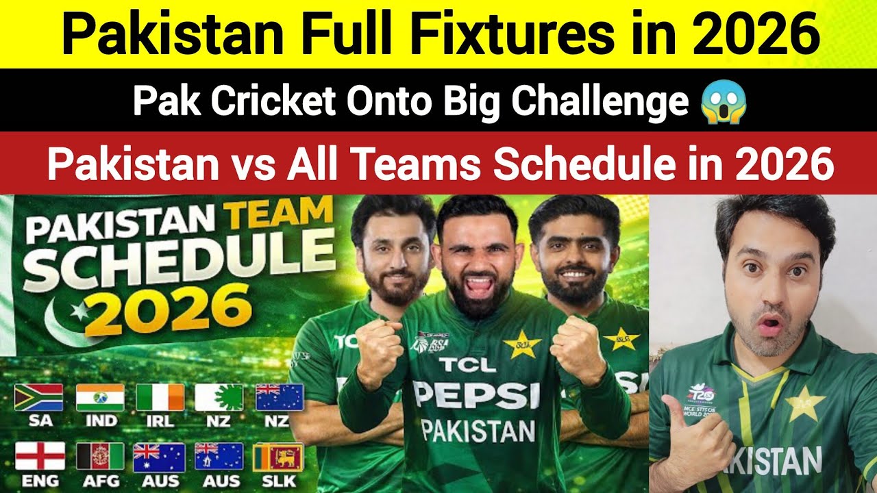 🔴Pakistan Cricket Team Full Fixtures in 2026 | Power Pack Cricket Action in 2026 |2027 ODI World Cup