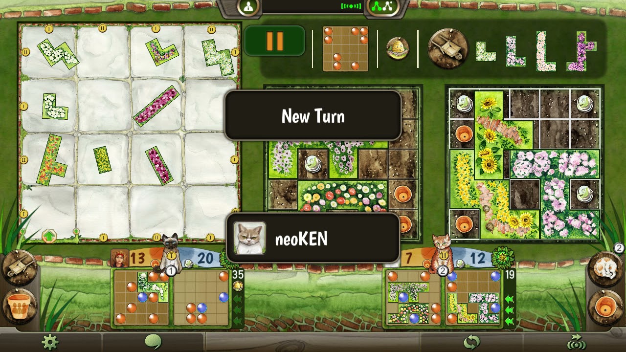 Cottage Garden 2021-06-30 neoKEN vs MaikeLev. Got all 4 markers to the top!!!