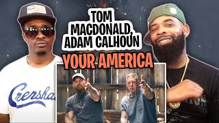 AMERICAN RAPPER REACTS TO -Tom MacDonald \& Adam Calhoun - \\