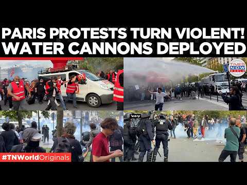 PARIS ERUPTS: Police Fire Tear Gas, Water Cannons As Student Protests Turn Violent | Times Now World