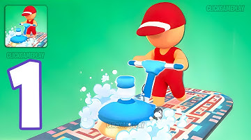 Carpet Cleaning ASMR Gameplay Walkthrough Part 1 - Tutorial Cleaning Carpet (Android,iOS)