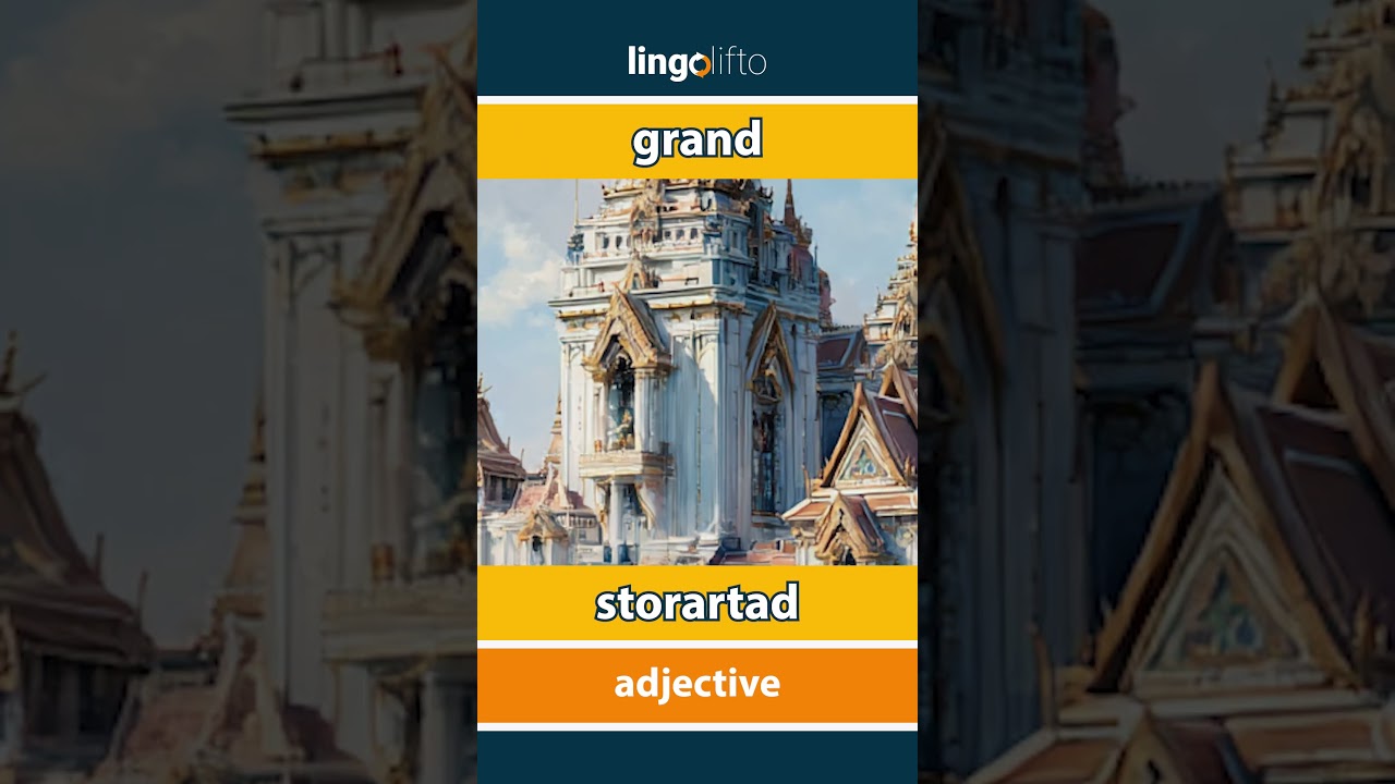 🇬🇧🇸🇪 grand - storartad : learn English : låt oss lära oss engelska : vocabulary builder