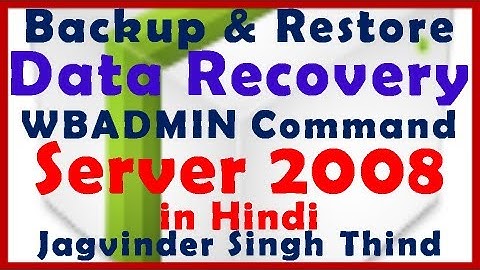 ✅ How to Restore Server Data from Backup using Command line or Command Prompt. Command Server 2008
