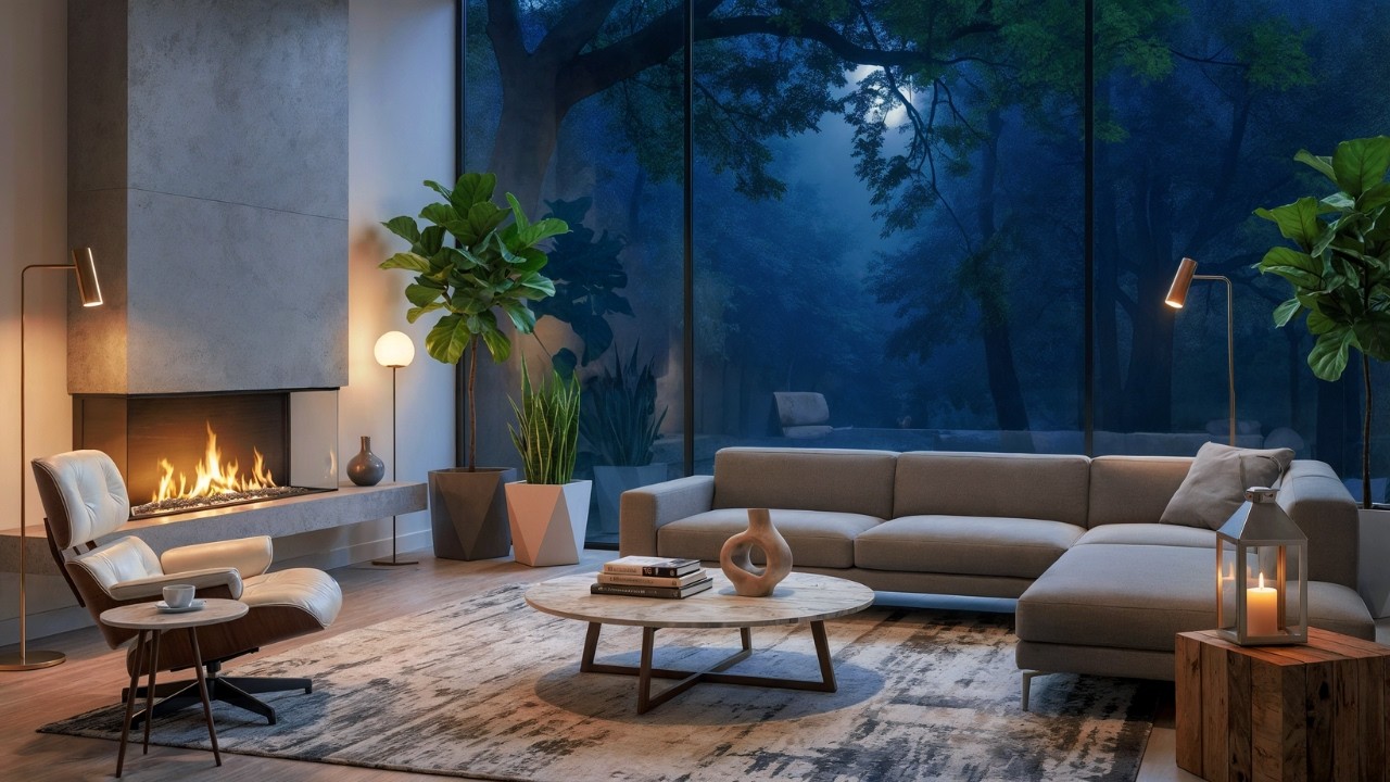 Forest Spring Hut 🌿 Violin Music & Crackling Fireplace Sounds for Study & Relax