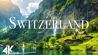 FLYING OVER SWITZERLAND (4K UHD)  Alps and Lakes Country
