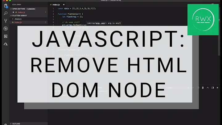 How to remove an HTML element using JavaScript