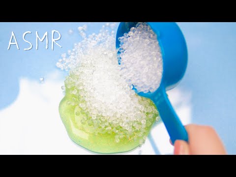 /Mixing Slime with straw ＆ Slushie <strong>bead</strong>  (No Talking)【音フェチ】｜ASMR Sora