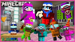 MineCraft แกล้งปลอมตัวเป็น imposter Among us สีแดงหลอกฆ่าพี่เคนและคราฟ npc among us กับไอเท็มของเล่น