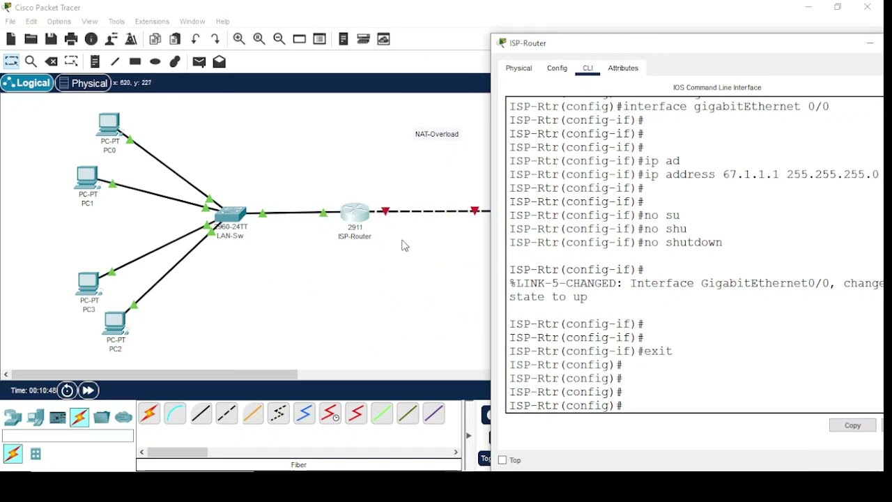 How to configure NAT overload and verify the NAT function on router