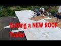 Mobile home roof repairs. Day 1