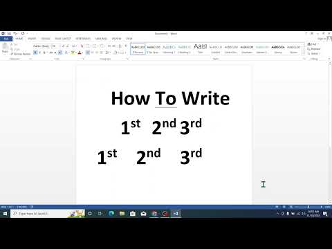 How To Write 1st 2nd 3rd In Word | MS Word