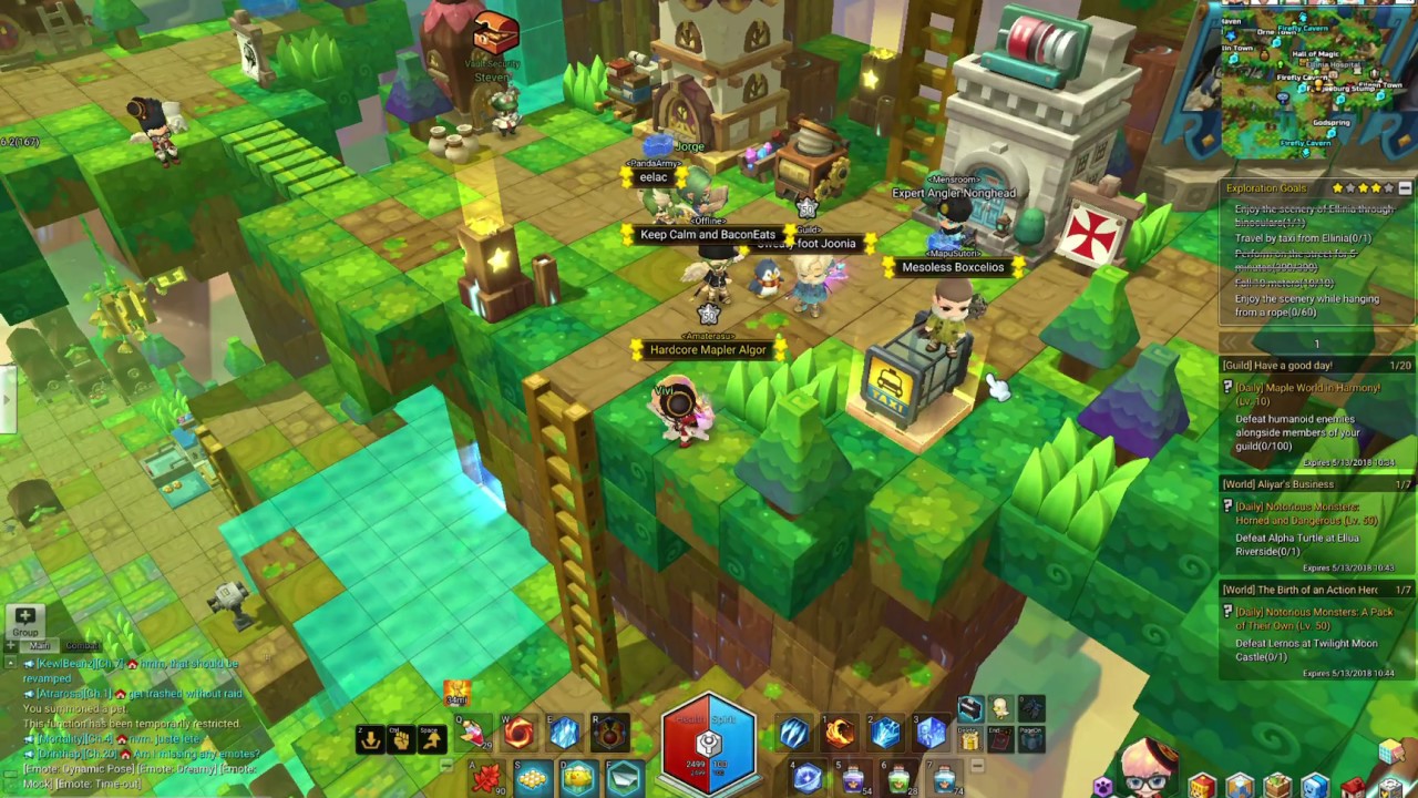 [MapleStory 2] Gameplay, Wizard Skills, and Dungeon Run